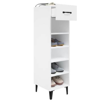 Shoe Cabinet White 30x35x105 cm – Stylish Storage Solution