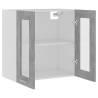 Hanging Glass Cabinet Concrete Grey - Stylish Storage Solution