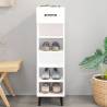 Shoe Cabinet White 30x35x105 cm – Stylish Storage Solution