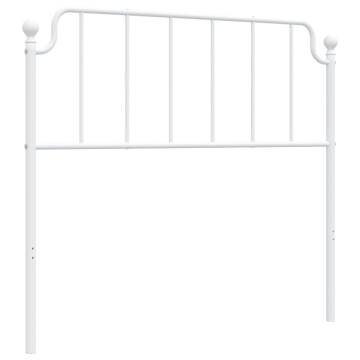 Stylish White Metal Headboard 107 cm - Hipomarket UK