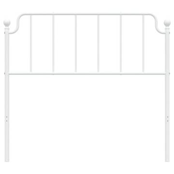 Stylish White Metal Headboard 107 cm - Hipomarket UK