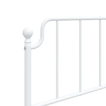 Stylish White Metal Headboard 107 cm - Hipomarket UK