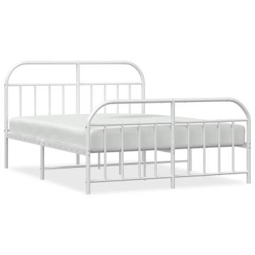 Robust Metal Bed Frame with Headboard, 180x200 cm Super King