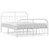 Robust Metal Bed Frame with Headboard, 180x200 cm Super King