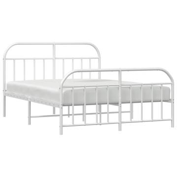 Robust Metal Bed Frame with Headboard, 180x200 cm Super King