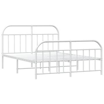 Robust Metal Bed Frame with Headboard, 180x200 cm Super King