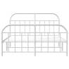 Robust Metal Bed Frame with Headboard, 180x200 cm Super King