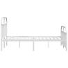 Robust Metal Bed Frame with Headboard, 180x200 cm Super King