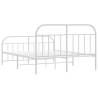 Robust Metal Bed Frame with Headboard, 180x200 cm Super King