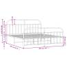 Robust Metal Bed Frame with Headboard, 180x200 cm Super King