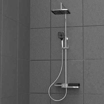 SCHÜTTE Overhead Shower Set BLUEPERL Chrome | Luxury Spa Experience