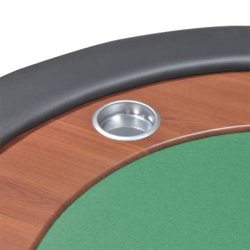 10-Player Poker Table with Dealer Area & Chip Tray - Green