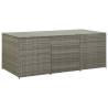 Garden Storage Box Poly Rattan 180x90x70 cm Grey Colour grey Size 180 x 90 x 70 cm 