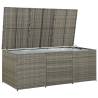 Garden Storage Box Poly Rattan 180x90x70 cm Grey - HipoMarket