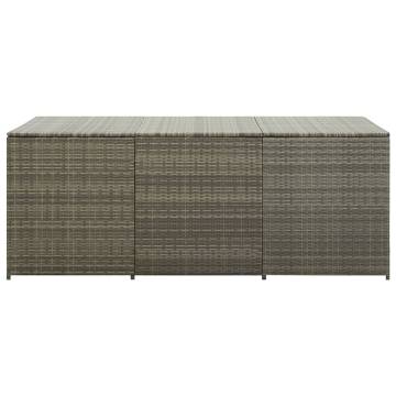 Garden Storage Box Poly Rattan 180x90x70 cm Grey - HipoMarket