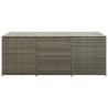 Garden Storage Box Poly Rattan 180x90x70 cm Grey - HipoMarket