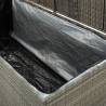 Garden Storage Box Poly Rattan 180x90x70 cm Grey - HipoMarket