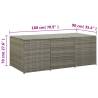 Garden Storage Box Poly Rattan 180x90x70 cm Grey - HipoMarket