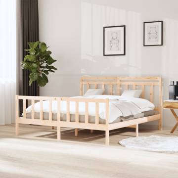 Solid Wood Bed Frame 160x200 cm - Timeless Design