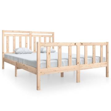 Solid Wood Bed Frame 160x200 cm - Timeless Design