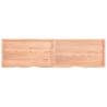 Wall Shelf Light Brown Solid Oak - Rustic Design