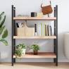 Wall Shelf 80x40x(2-6) cm Solid Oak - Rustic Storage Solution