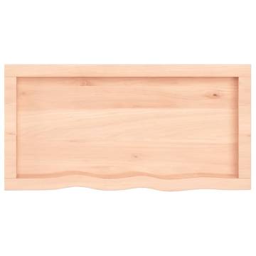 Wall Shelf 80x40x(2-6) cm Solid Oak - Rustic Storage Solution