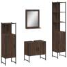 4 Piece Brown Oak Bathroom Cabinet Set - Stylish & Practical