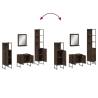 4 Piece Brown Oak Bathroom Cabinet Set - Stylish & Practical