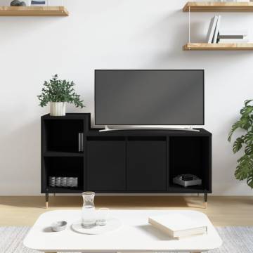 Stylish Black TV Cabinet 100x35x55 cm | HipoMarket UK