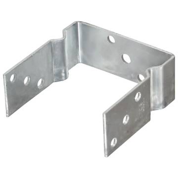 Fence Anchors 2 pcs Silver - Galvanised Steel - Durable & Practical