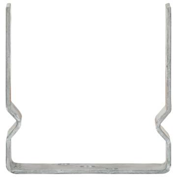 Fence Anchors 2 pcs Silver - Galvanised Steel - Durable & Practical