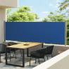 Patio Retractable Side Awning 140x600 cm Blue Colour blue Size 600 x 140 cm Quantity in Package 1 