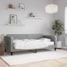 Daybed with Mattress Light Grey 90x190 cm Fabric Colour light grey Model with mattress 