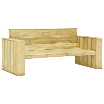 Elegant Garden Bench 179 cm - Impregnated Pinewood | Hipomarket