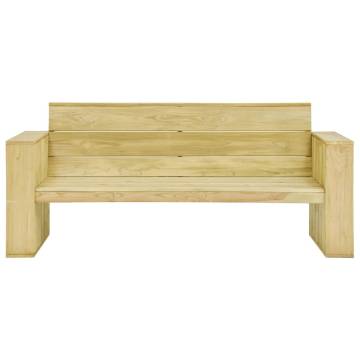 Elegant Garden Bench 179 cm - Impregnated Pinewood | Hipomarket