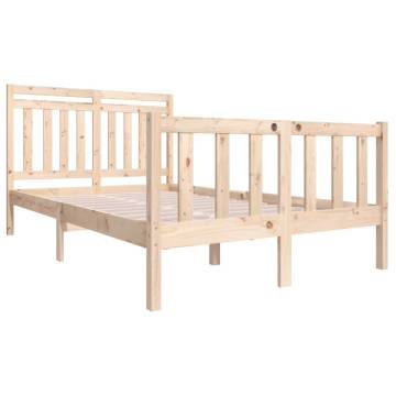 Solid Wood Bed Frame 140x190 cm - Durable & Stylish