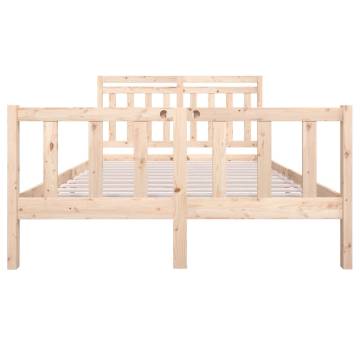 Solid Wood Bed Frame 140x190 cm - Durable & Stylish