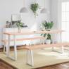 Solid Wood Live Edge Table Top 220x60 cm | Hipomarket