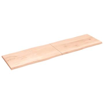 Solid Wood Live Edge Table Top 220x60 cm | Hipomarket