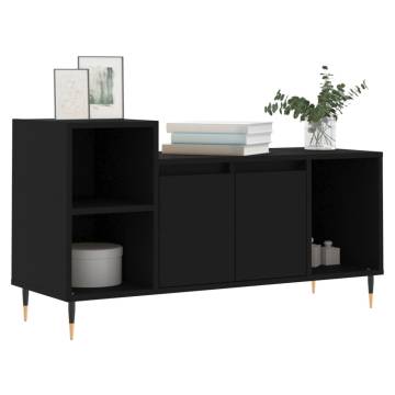 Stylish Black TV Cabinet 100x35x55 cm | HipoMarket UK