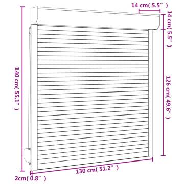 Roller Shutter Aluminium 130x140 cm White - Quality & Value