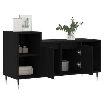 Stylish Black TV Cabinet 100x35x55 cm | HipoMarket UK