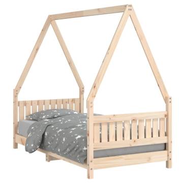 Kids Bed Frame 80x160 cm Solid Wood Pine - Fun & Sturdy Design