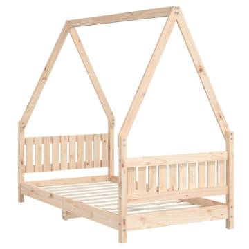 Kids Bed Frame 80x160 cm Solid Wood Pine - Fun & Sturdy Design