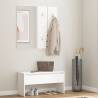 Stylish Hallway Furniture Set in White Engineered Wood