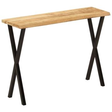 Console Table with Live Edge - Solid Wood Mango | Hipo Market