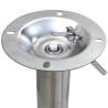 Bar Table Base 45x90 cm - Elegant Chromed Steel Design