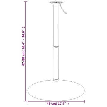 Bar Table Base 45x90 cm - Elegant Chromed Steel Design