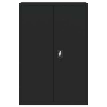 File Cabinet Black 90x40x140 cm Steel - Organize Your Office